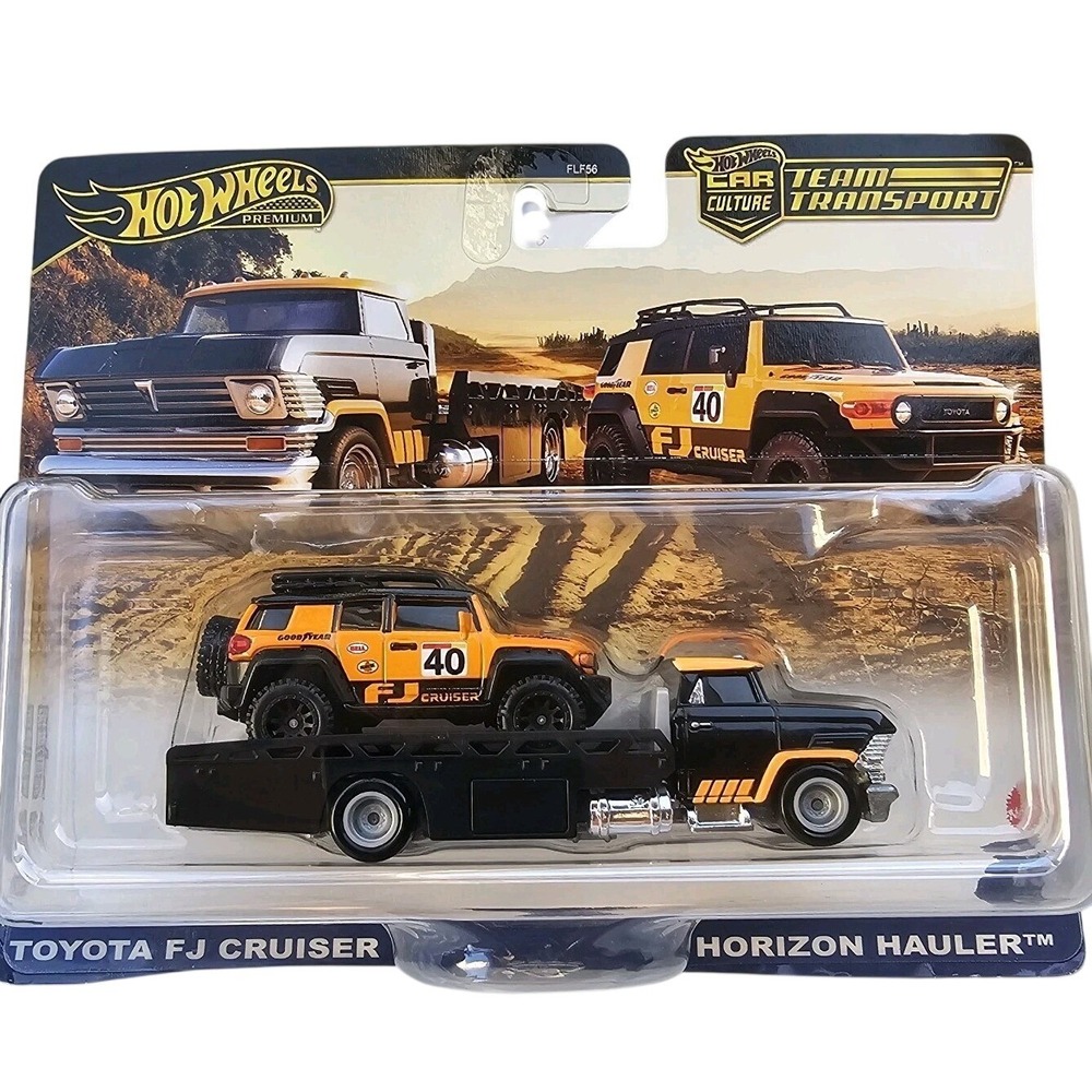 Hot Wheels Premium Team Transport Toyota FJ Cruiser Horizon Hauler Yellow Black